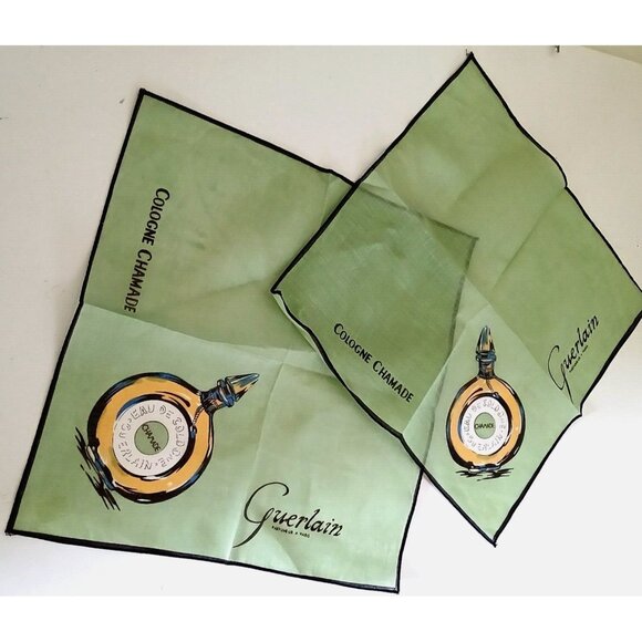 GUERLAIN Parfumeur a Paris Cologne Chamade Pocket Square Handkerchief Lot Scarf - Picture 3 of 12